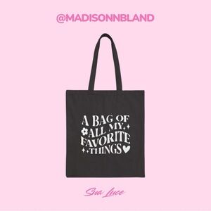 Favorite Things Cotton Tote Bag - Available in Beige, Pink, Brown, & Bl…